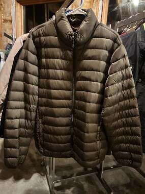 Hawke & Co. Sport Men's Lightweight Packable Performance Puffer Jacket Olive L